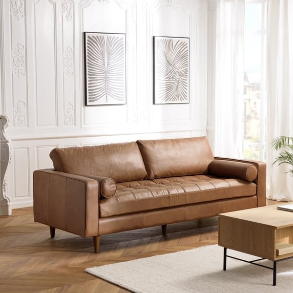 Canapé cuir Marron