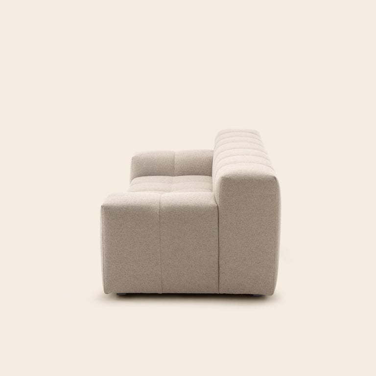 Uberto - Canapé 3 places tissu texturé beige - Vue supplémentaire 3