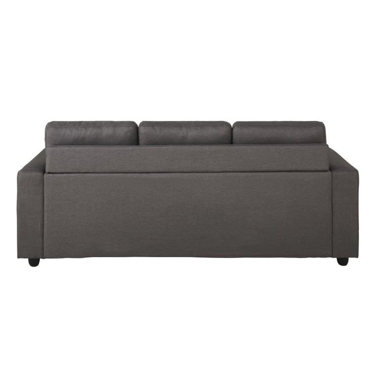 Jules - Canapé d'angle fixe 3 places tissu gris - Vue supplémentaire 2