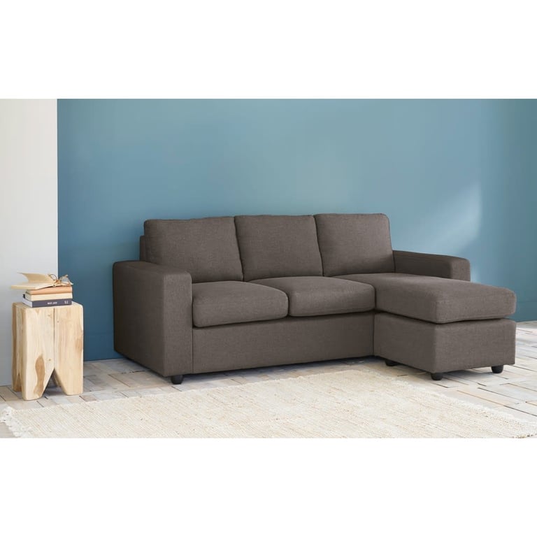 Jules - Canapé d'angle fixe 3 places tissu gris - Vue supplémentaire 3