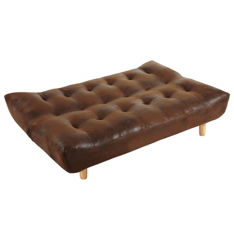 Cloud - Canapé convertible 3 places microfibre marron - Vue supplémentaire 1