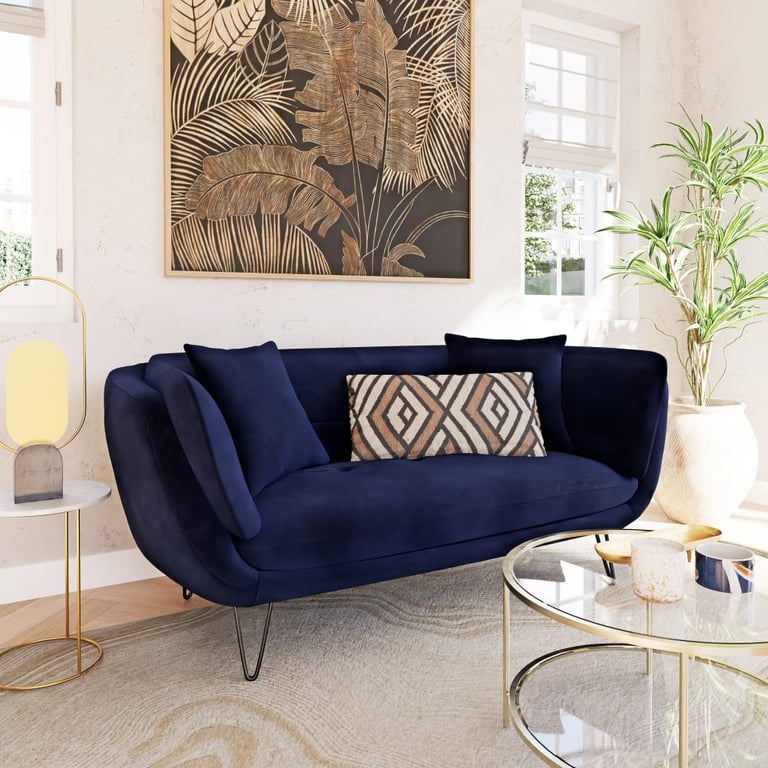Produit similaire: Dot - Canapé 3 places velours bleu