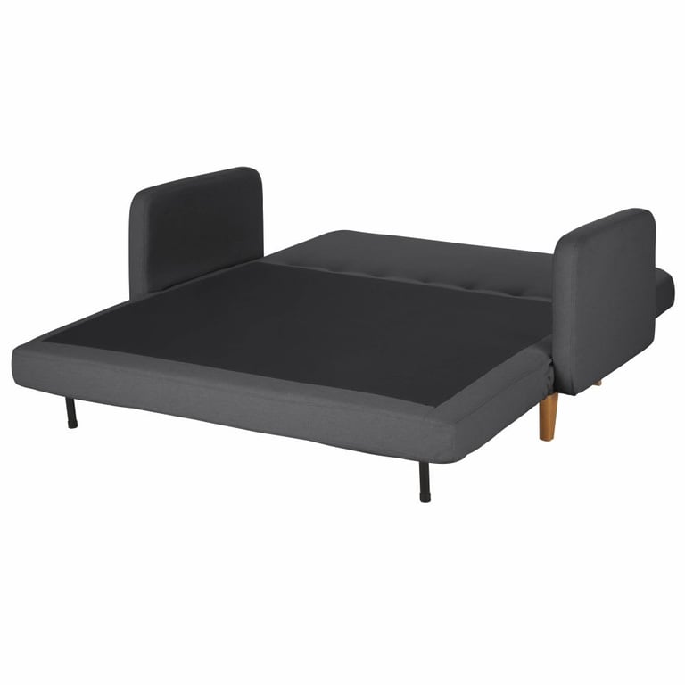 Nia - Canapé convertible 3 places tissu gris - Vue supplémentaire 1