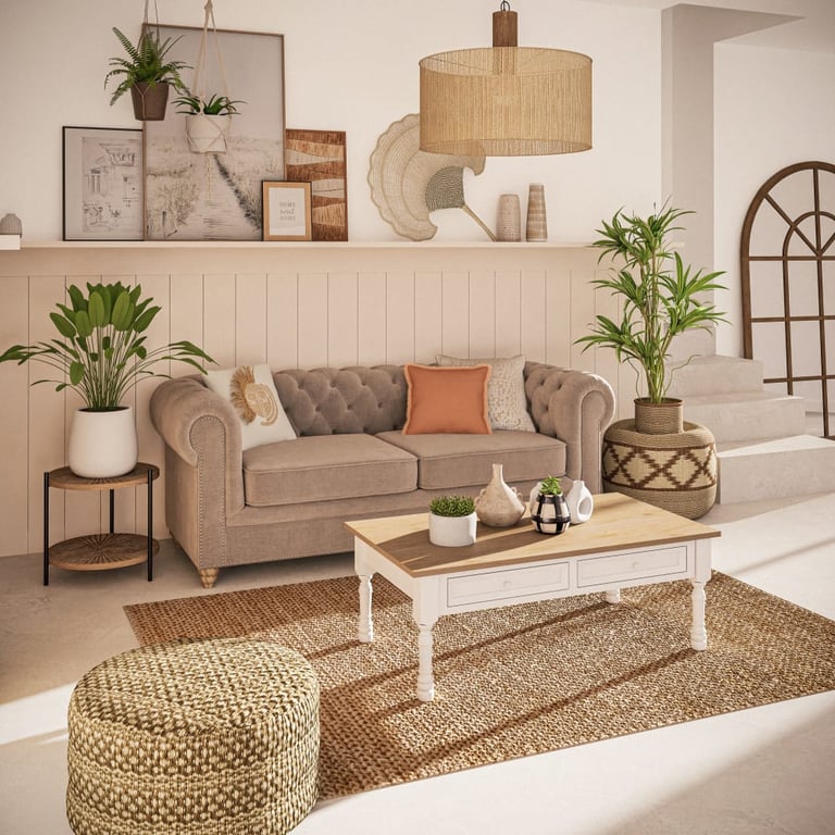 Produit similaire: Chesterfield - Canapé 3 places velours beige