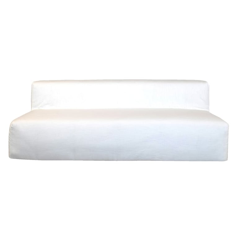 Canapé modulable déhoussable 3 places tissu blanc - Vue supplémentaire 1