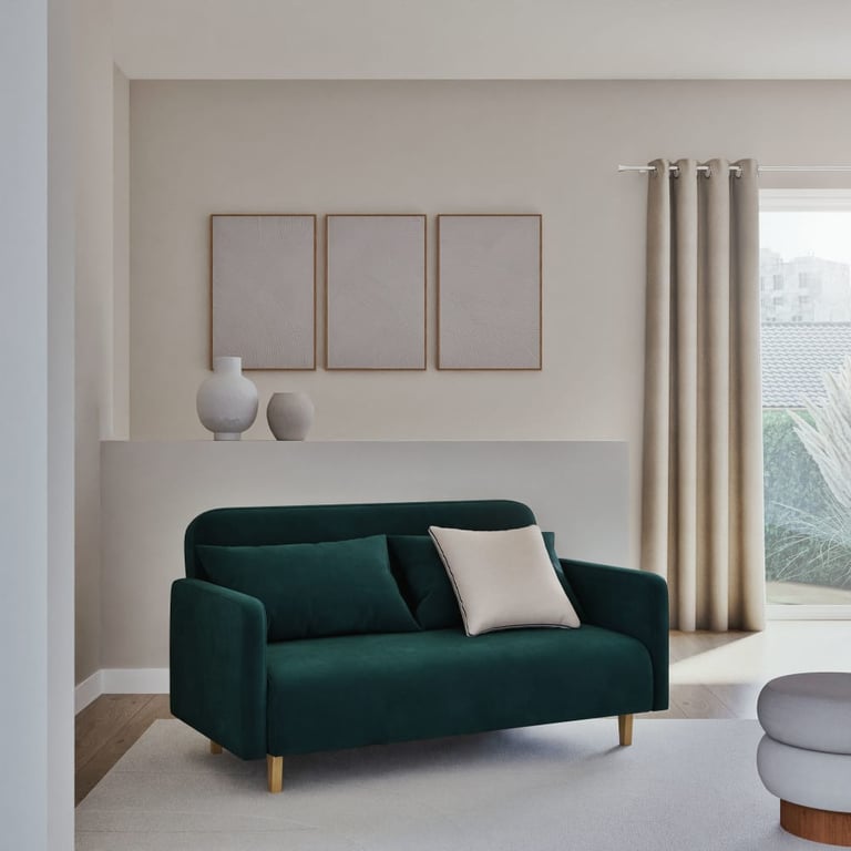 Produit similaire: Nia - Canapé convertible 3 places velours vert