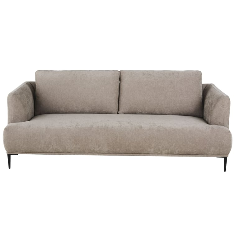 Benett - Canapé 3 places velours beige - Vue supplémentaire 1