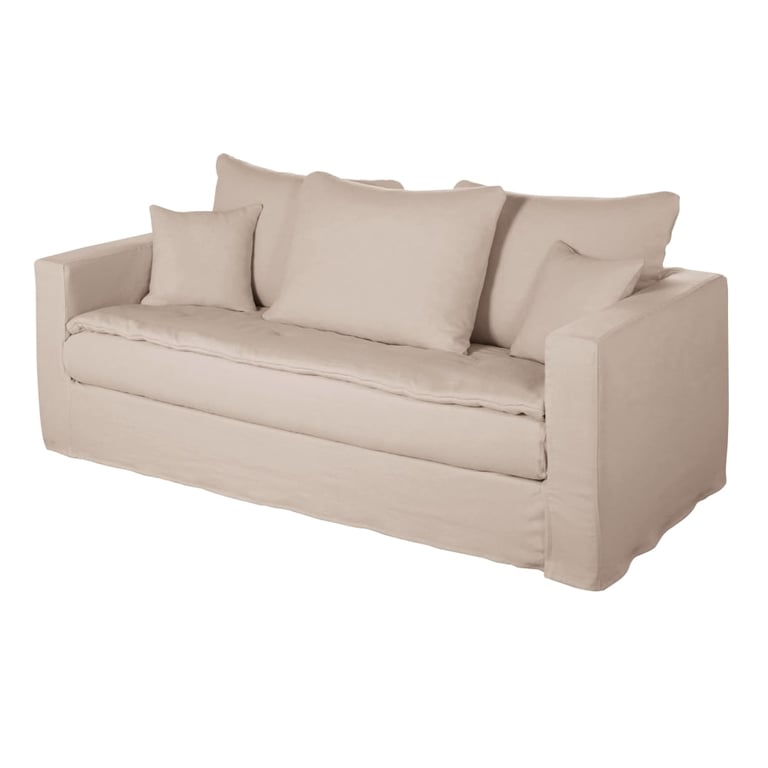 Celestin - Canapé 3 places tissu beige - Vue supplémentaire 2