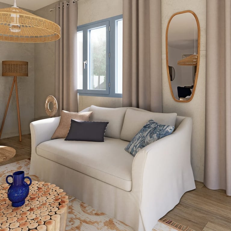 Produit similaire: Anaelle - Canapé 2 places lin blanc