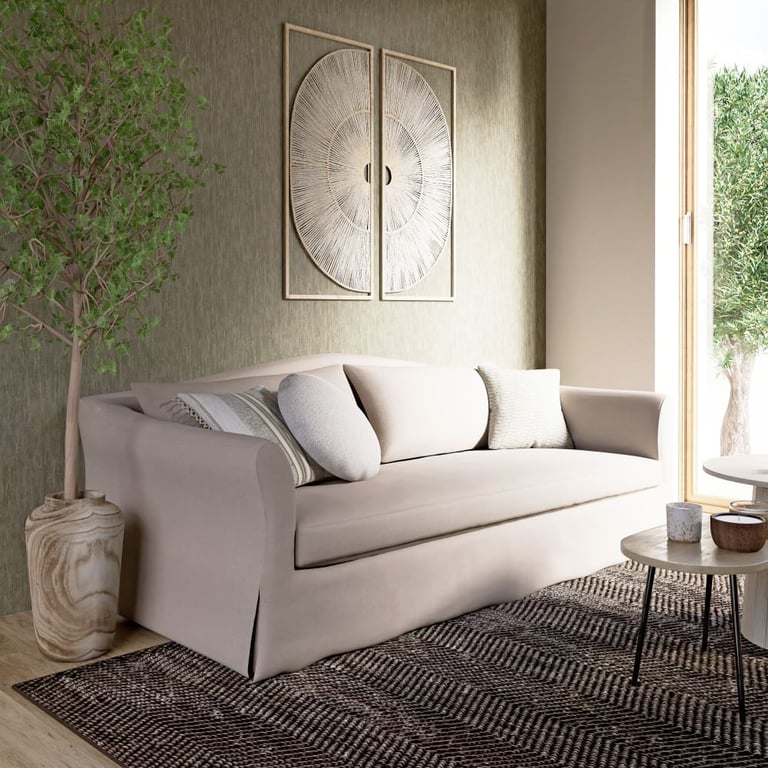 Produit similaire: Anaelle - Canapé convertible 3 places lin beige