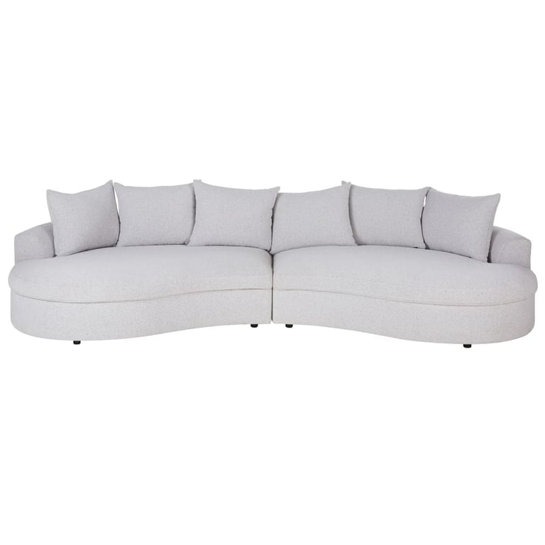 Seal - Canapé XL 6 places tissu bouclette gris - Vue supplémentaire 1
