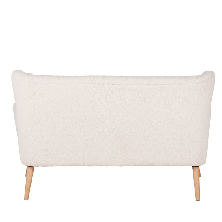 Leon - Canapé 2 places tissu bouclette beige - Vue supplémentaire 3