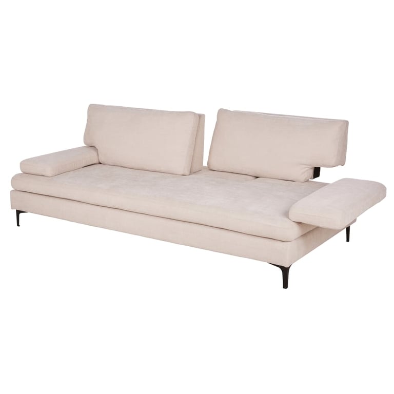Oward - Canapé 3 places tissu texturé beige - Vue supplémentaire 2