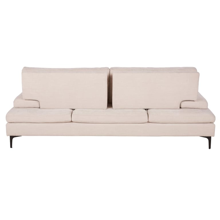 Oward - Canapé 3 places tissu texturé beige - Vue supplémentaire 3