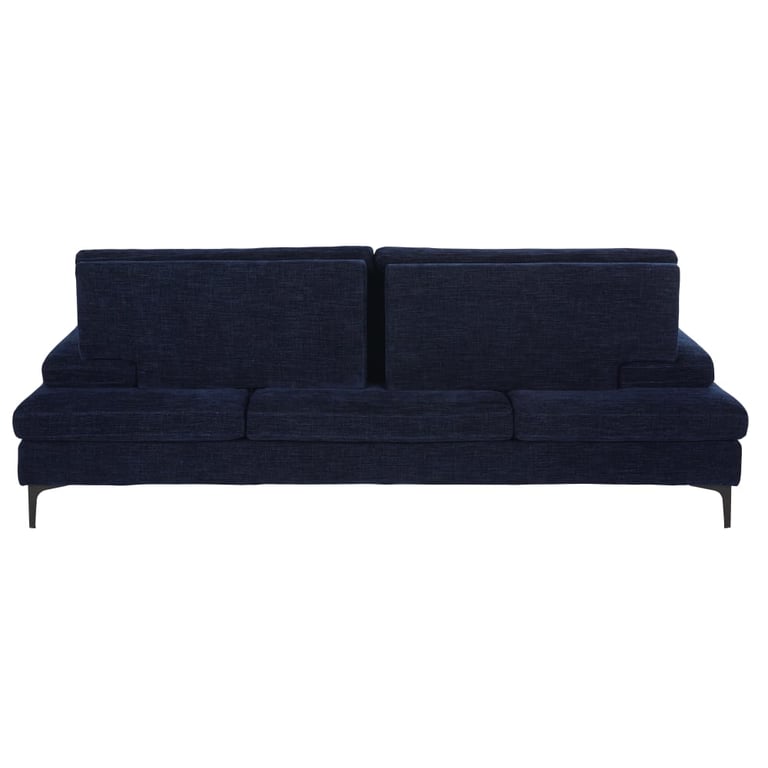 Oward - Canapé 3 places tissu texturé bleu - Vue supplémentaire 2