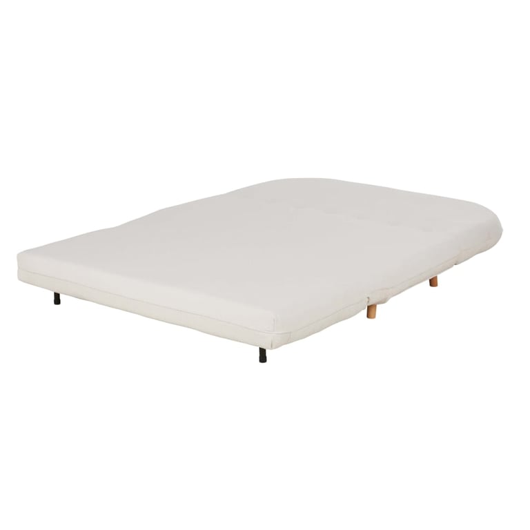 Ponio - Canapé convertible 2 places tissu bouclette beige - Vue supplémentaire 3