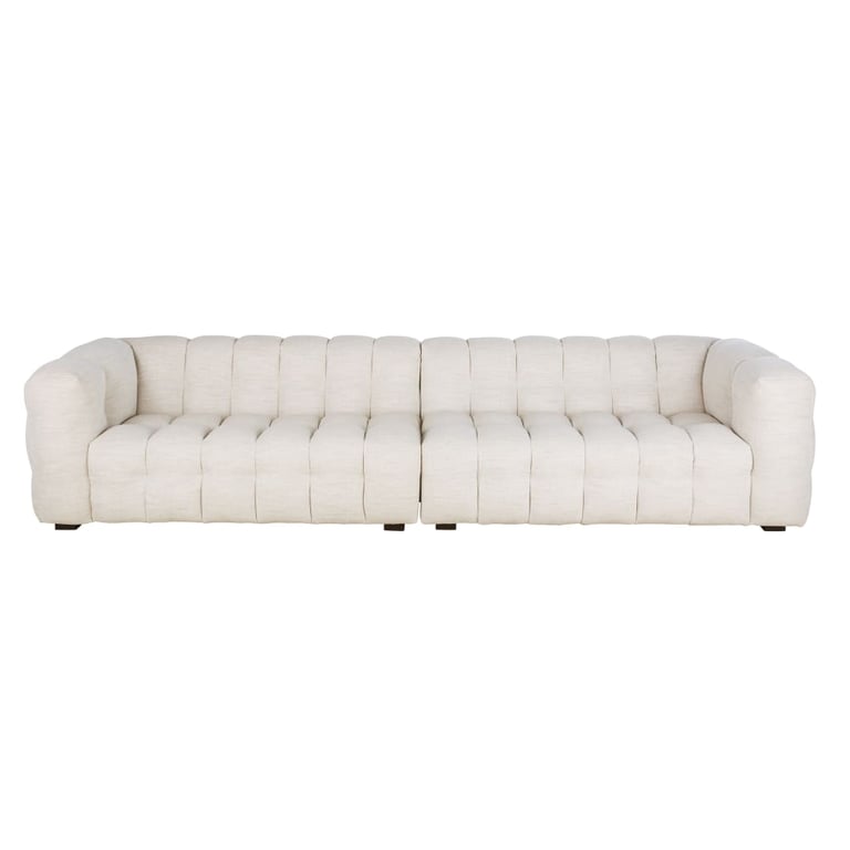 Lilo - Canapé 6 places tissu beige - Vue supplémentaire 1