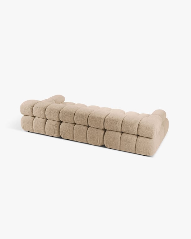 Bellis - Canapé modulaire 3 places tissu bouclette le sable - Vue supplémentaire 2