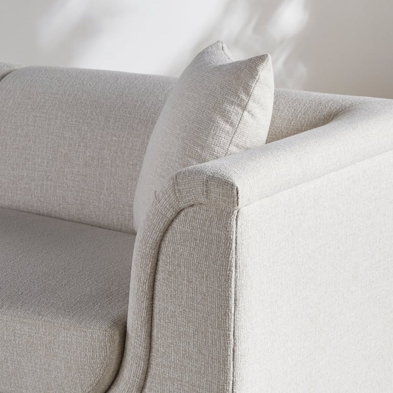 Ewing - Canapé 3 places tissu texturé beige - Vue supplémentaire 2