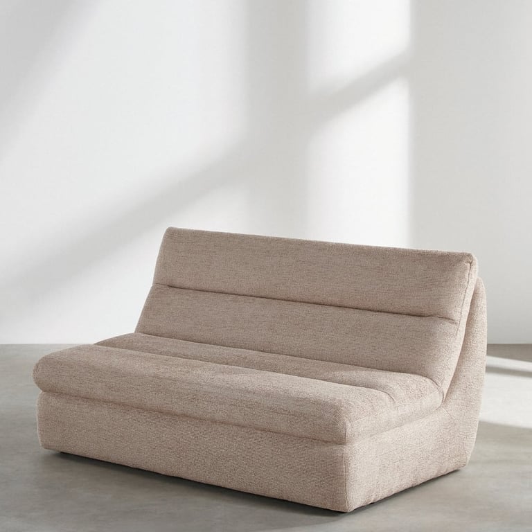 Loulou - Canapé 2 places tissu texturé marron - Vue supplémentaire 1
