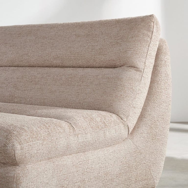 Loulou - Canapé 2 places tissu texturé marron - Vue supplémentaire 2