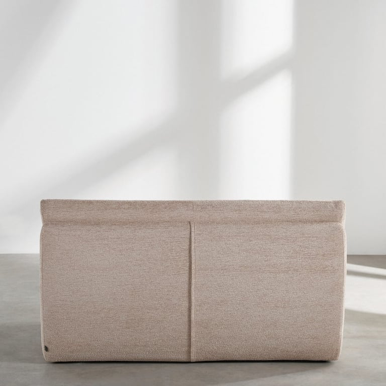 Loulou - Canapé 2 places tissu texturé marron - Vue supplémentaire 3