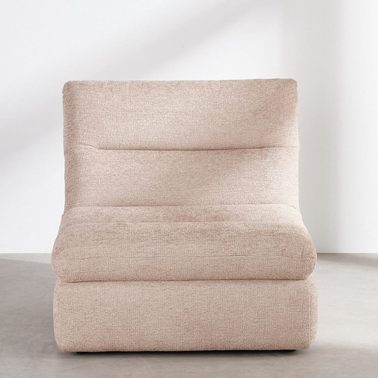 Loulou - Canapé 1 place tissu texturé marron - Vue supplémentaire 1