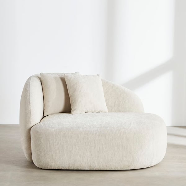 Lana - Canapé 2 places tissu texturé beige