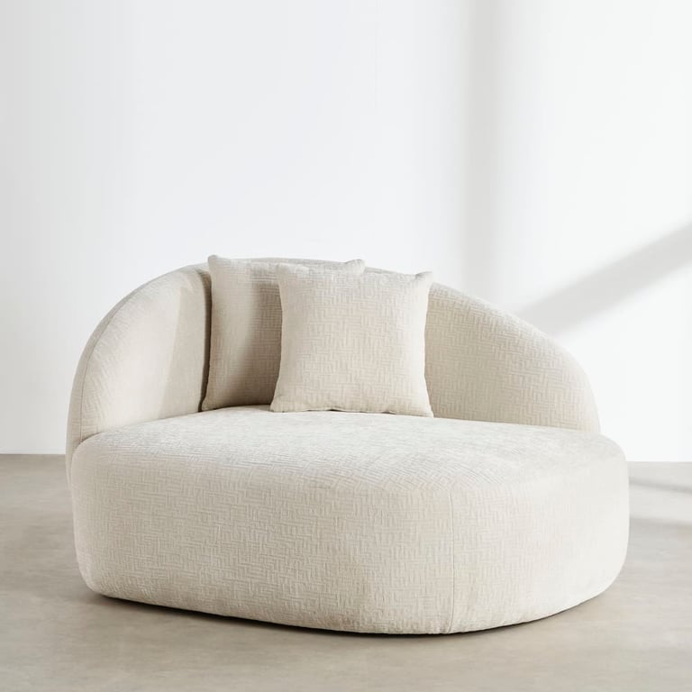 Lana - Canapé 2 places tissu texturé beige - Vue supplémentaire 1