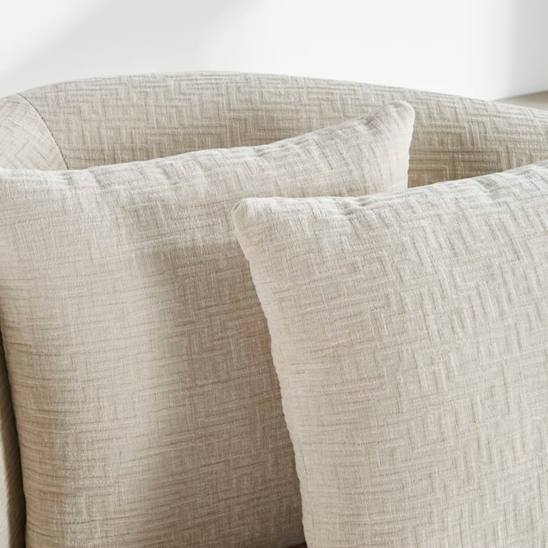 Lana - Canapé 2 places tissu texturé beige - Vue supplémentaire 3