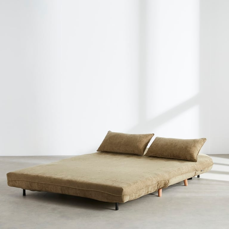 Ponio - Canapé convertible 2 places tissu vert - Vue supplémentaire 1