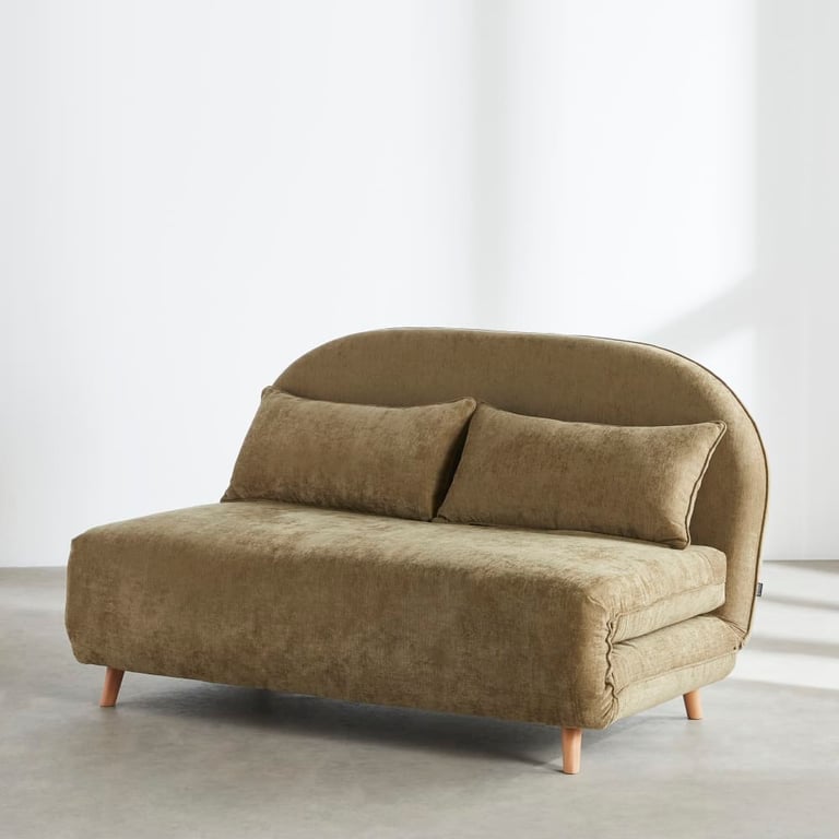 Ponio - Canapé convertible 2 places tissu vert - Vue supplémentaire 2
