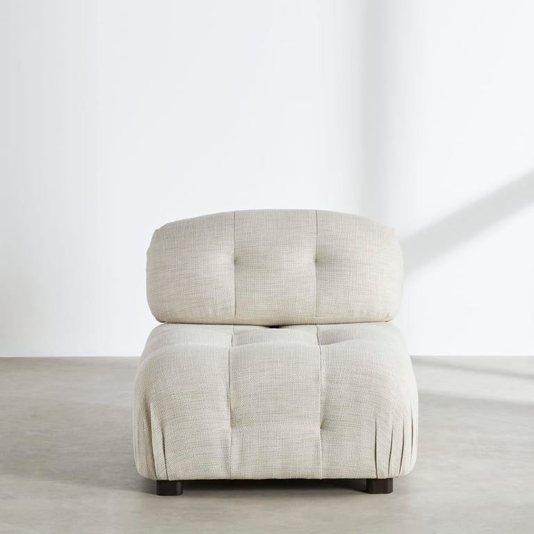 Pumpit - Canapé 1 place tissu texturé beige - Vue supplémentaire 1