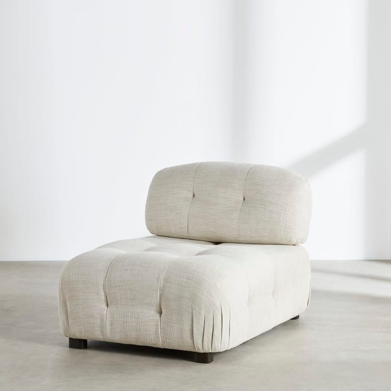 Pumpit - Canapé 1 place tissu texturé beige - Vue supplémentaire 2