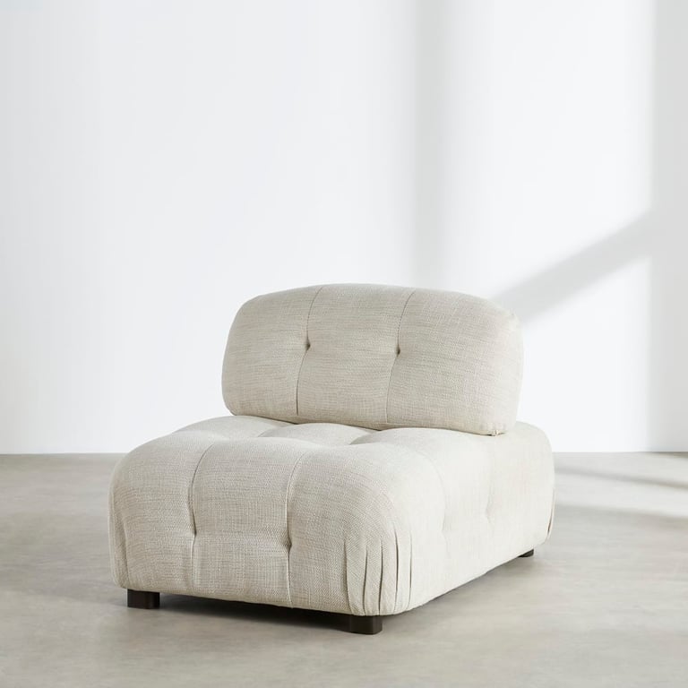 Pumpit - Canapé 1 place tissu texturé beige - Vue supplémentaire 3