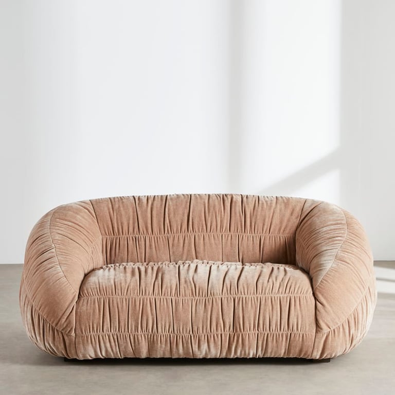 Dixon - Canapé 2 places tissu beige - Vue supplémentaire 1