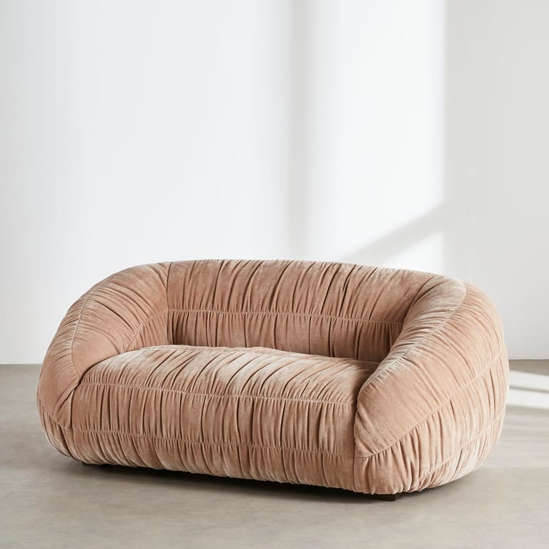 Dixon - Canapé 2 places tissu beige - Vue supplémentaire 2