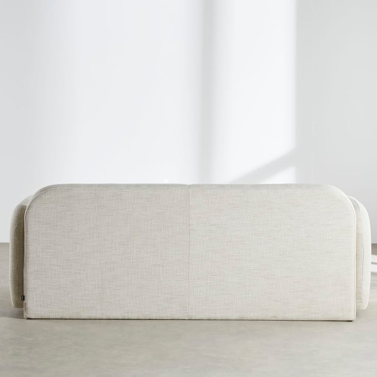 Amelya - Canapé 3 places tissu texturé beige - Vue supplémentaire 2