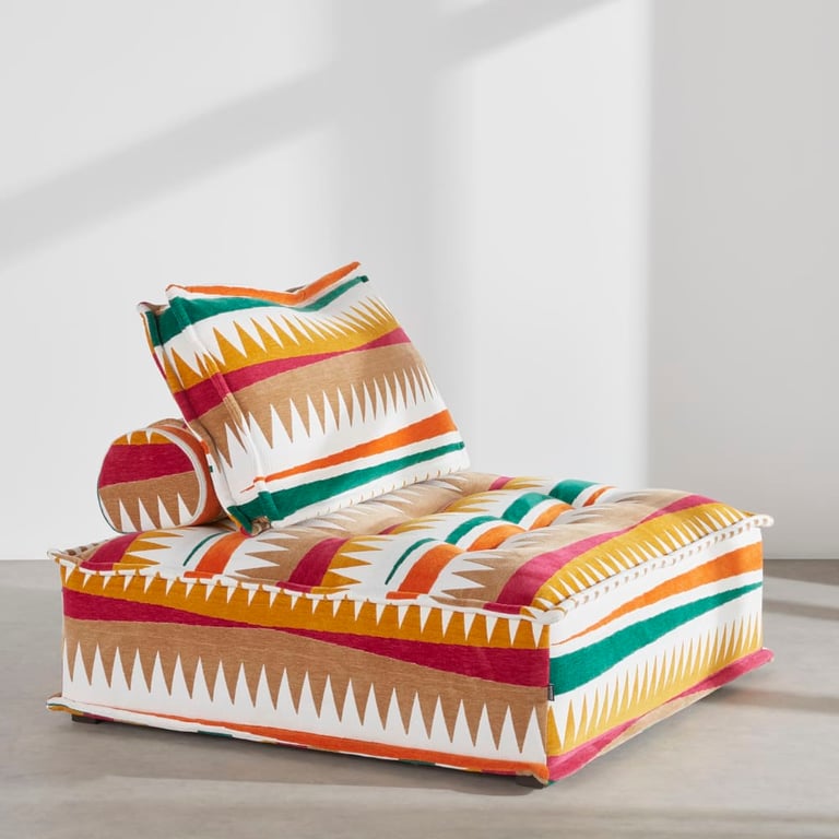 Neo - Canapé 1 place tissu texturé multicolore - Vue supplémentaire 3