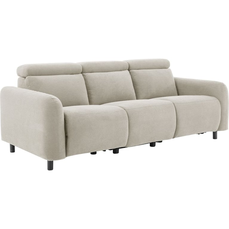Skaane - Canapé 3 places velours côtelé beige - Vue supplémentaire 1