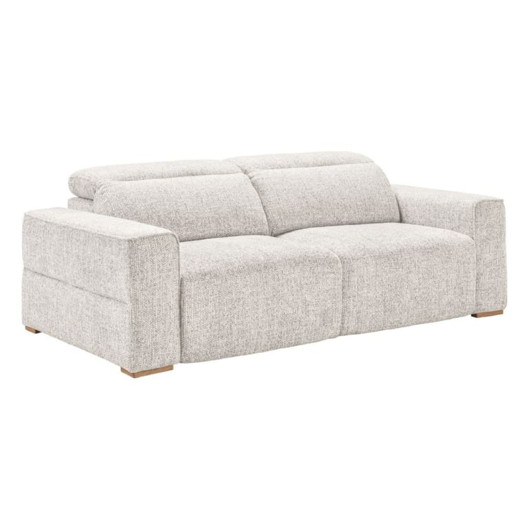 Havana - Canapé 3 places tissu bouclette gris assise coulissante électrique - Vue supplémentaire 1