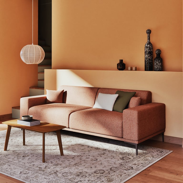 Produit similaire: Canapé Tokyo 3 places tissu texturé ocre