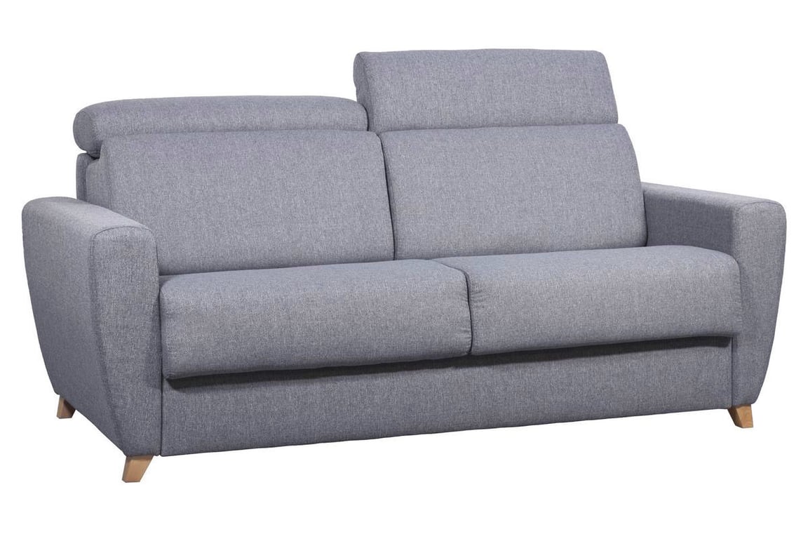 Goya - Canapé convertible 3 places tissu gris - Vue supplémentaire 1
