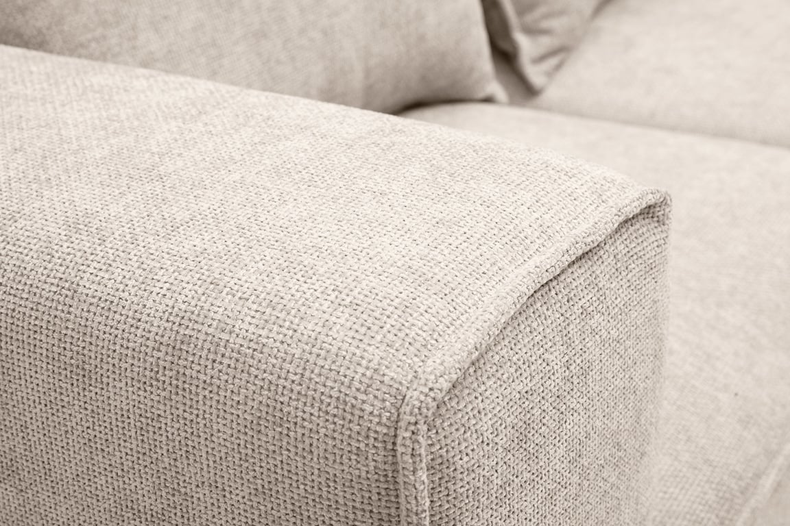 Kerry - Canapé modulable 5 places velours beige - Vue supplémentaire 3
