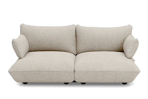 Sumo - Canapé 3 places tissu bouclette beige