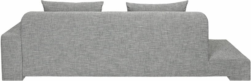Bay - Canapé d'angle droit 2 places tissu gris - Vue supplémentaire 2