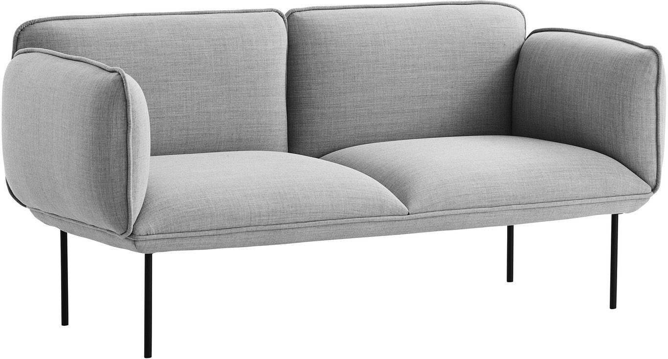 Nakki - Canapé 2 places tissu gris - Vue supplémentaire 3