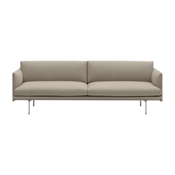 Outline - Canapé 3 places tissu beige