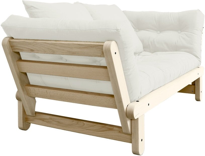 Beat - Canapé convertible 2 places tissu blanc - Vue supplémentaire 2