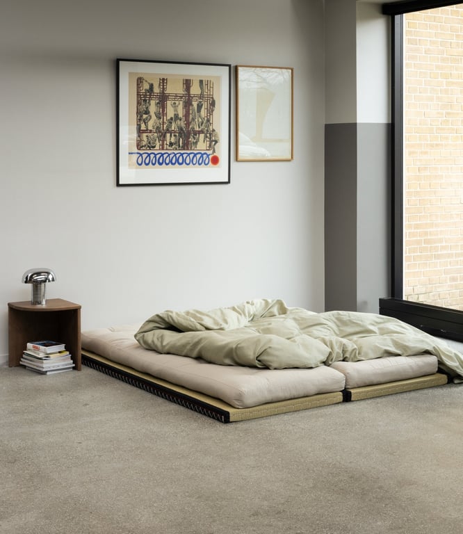 Canapé-futon olive en coton Chico Sofa - Karup Design